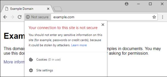 Chrome 68 Not Secure